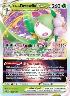 Karte Hisui-Dressella VSTAR aus Astralglanz, Nummer 018/189