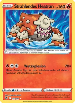 Karte Strahlendes Heatran aus Astralglanz, Nummer 027/189