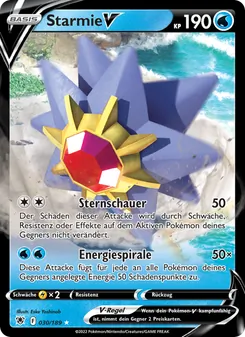 Karte Starmie V aus Astralglanz, Nummer 030/189