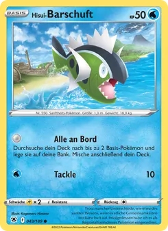 Karte Hisui-Barschuft aus Astralglanz, Nummer 043/189