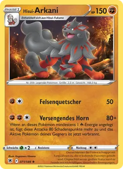 Karte Hisui-Arkani aus Astralglanz, Nummer 071/189
