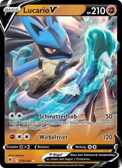 Karte Lucario V aus Astralglanz, Nummer 078/189