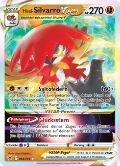 Karte Hisui-Silvarro VSTAR aus Astralglanz, Nummer 084/189
