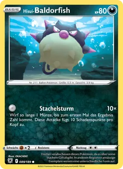 Karte Hisui-Baldorfish aus Astralglanz, Nummer 089/189