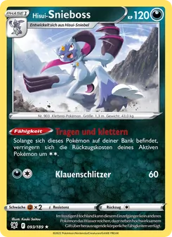 Karte Hisui-Snieboss aus Astralglanz, Nummer 093/189