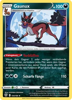 Karte Gaunux aus Astralglanz, Nummer 104/189