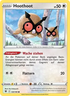 Karte Hoothoot aus Astralglanz, Nummer 120/189