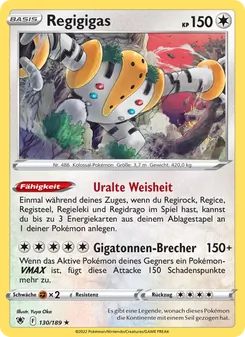 Karte Regigigas aus Astralglanz, Nummer 130/189