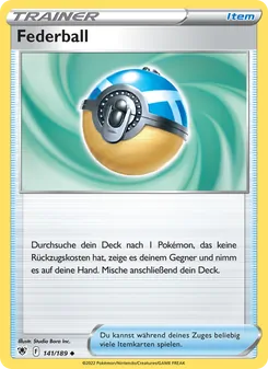 Karte Federball aus Astralglanz, Nummer 141/189