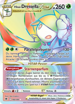 Karte Hisui-Dressella VSTAR aus Astralglanz, Nummer 190/189