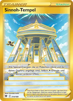Karte Sinnoh-Tempel aus Astralglanz, Nummer 214/189