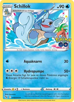 Karte Schillok aus Pokémon GO, Nummer 016/78
