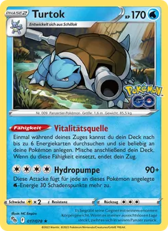 Karte Turtok aus Pokémon GO, Nummer 017/78