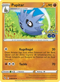 Karte Pupitar aus Pokémon GO, Nummer 038/78