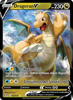 Karte Dragoran V aus Pokémon GO, Nummer 049/78