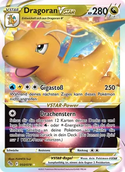 Karte Dragoran VSTAR aus Pokémon GO, Nummer 050/78