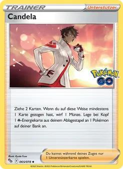 Karte Candela aus Pokémon GO, Nummer 065/78