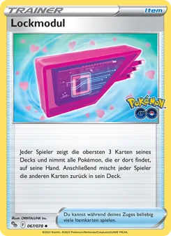 Karte Lockmodul aus Pokémon GO, Nummer 067/78