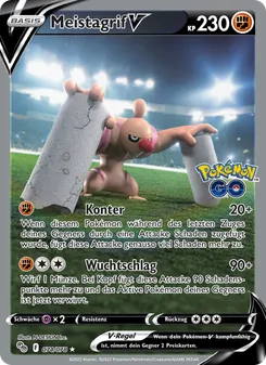 Karte Meistagrif V aus Pokémon GO, Nummer 074/78