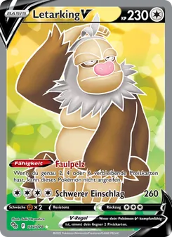 Karte Letarking V aus Pokémon GO, Nummer 077/78