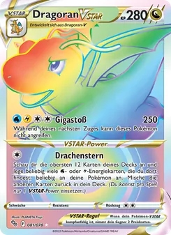 Karte Dragoran VSTAR aus Pokémon GO, Nummer 081/78