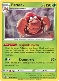 Karte Parasek aus Verlorener Ursprung, Nummer 005/196