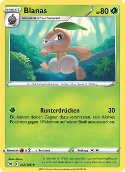 Karte Blanas aus Verlorener Ursprung, Nummer 012/196