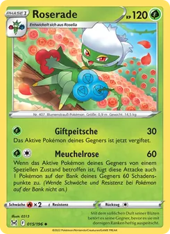 Karte Roserade aus Verlorener Ursprung, Nummer 015/196