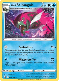 Karte Hisui-Salmagnis aus Verlorener Ursprung, Nummer 045/196