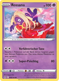 Karte Rossana aus Verlorener Ursprung, Nummer 068/196