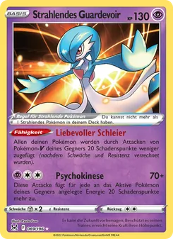 Karte Strahlendes Guardevoir aus Verlorener Ursprung, Nummer 069/196