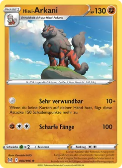 Karte Hisui-Arkani aus Verlorener Ursprung, Nummer 084/196