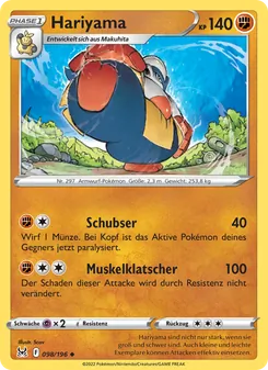 Karte Hariyama aus Verlorener Ursprung, Nummer 098/196