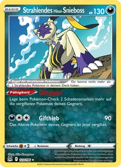 Karte Strahlendes Hisui-Snieboss aus Verlorener Ursprung, Nummer 123/196