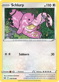 Karte Schlurp aus Verlorener Ursprung, Nummer 138/196