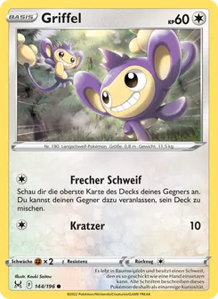 Karte Griffel aus Verlorener Ursprung, Nummer 144/196