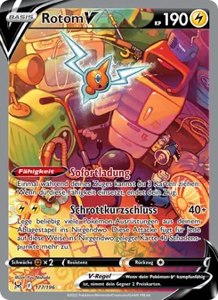 Karte Rotom V aus Verlorener Ursprung, Nummer 177/196