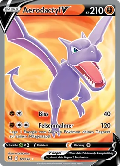 Karte Aerodactyl V aus Verlorener Ursprung, Nummer 179/196