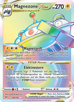 Karte Magnezone VSTAR aus Verlorener Ursprung, Nummer 198/196