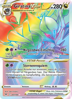 Karte Giratina VSTAR aus Verlorener Ursprung, Nummer 201/196