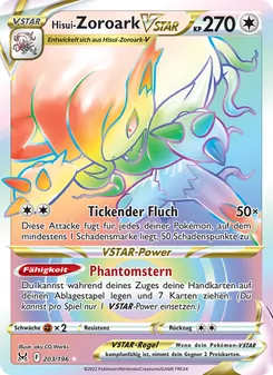 Karte Hisui-Zoroark VSTAR aus Verlorener Ursprung, Nummer 203/196