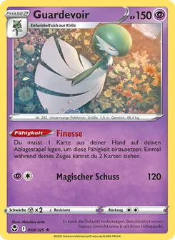 Karte Guardevoir aus Silberne Sturmwinde, Nummer 069/195