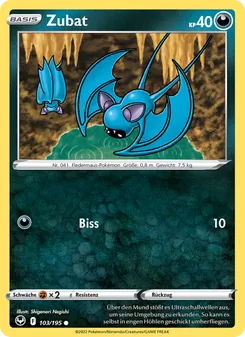 Karte Zubat aus Silberne Sturmwinde, Nummer 103/195