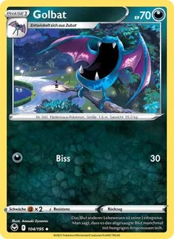 Karte Golbat aus Silberne Sturmwinde, Nummer 104/195