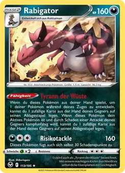 Karte Rabigator aus Silberne Sturmwinde, Nummer 113/195