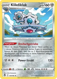 Karte Klikdiklak aus Silberne Sturmwinde, Nummer 125/195