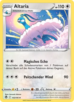 Karte Altaria aus Silberne Sturmwinde, Nummer 143/195