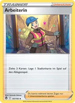 Karte Arbeiterin aus Silberne Sturmwinde, Nummer 167/195