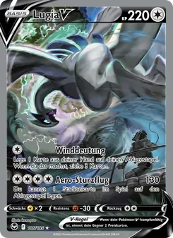 Karte Lugia V aus Silberne Sturmwinde, Nummer 186/195