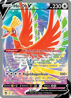 Karte Ho-Oh V aus Silberne Sturmwinde, Nummer 187/195